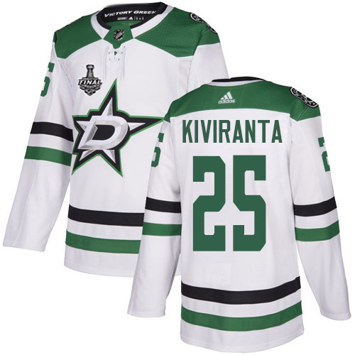 Adidas Men Dallas Stars 25 Joel Kiviranta White Road Authentic 2020 Stanley Cup Final Stitched NHL Jersey